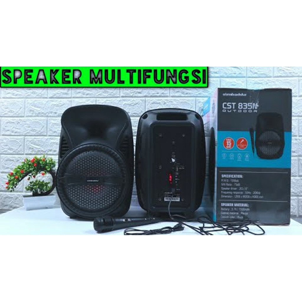 SPEAKER MULTIMEDIA SIMBADDA CST 835N (KARAOKE) SUBWOOFER MUSIC PLAYER FREE MIC