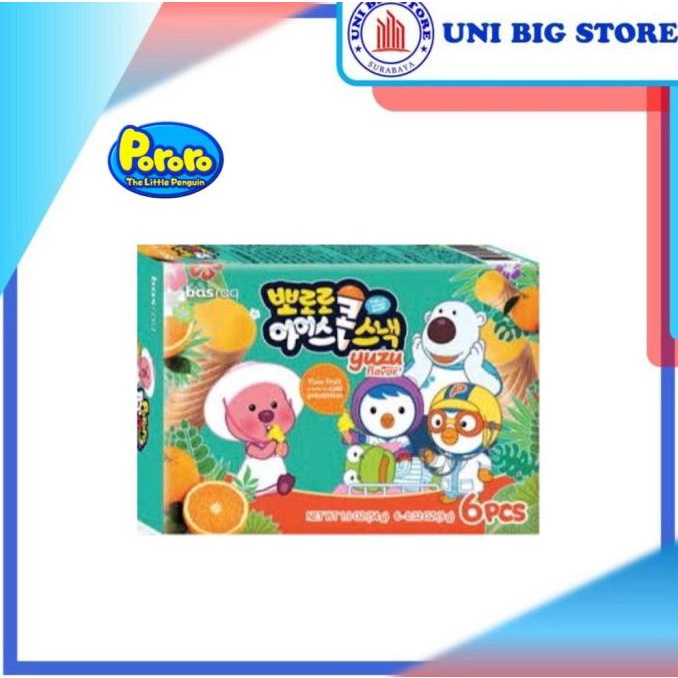 

,,,,,,,] Pororo Ice Cone Snack Coklat Strawberry Yoghurt Banana Yuzu 54 gr