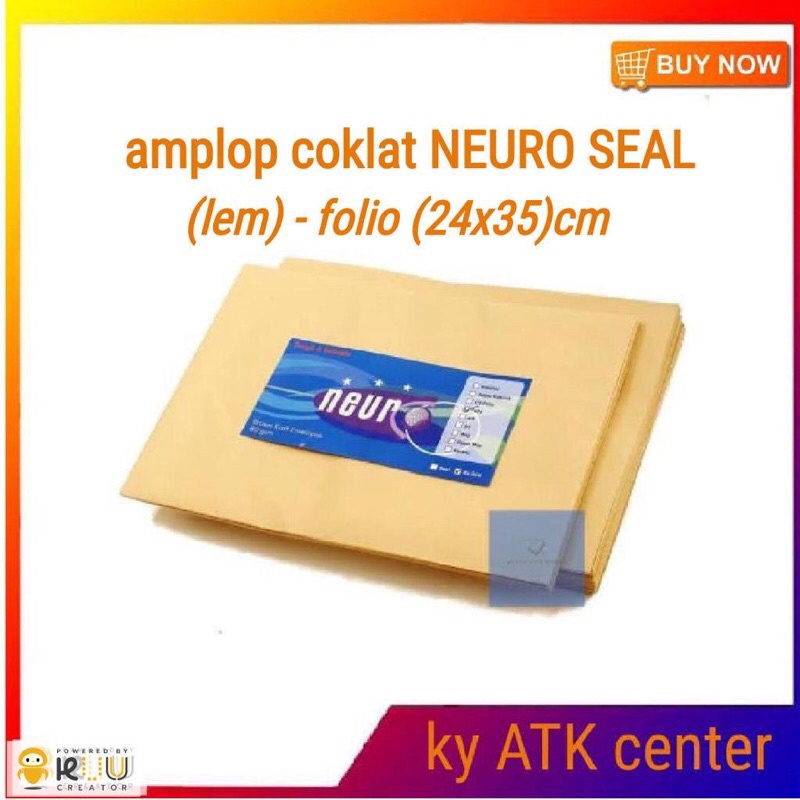 

Amplop Kertas Coklat Neuro Ukuran Folio SEAL /Dokumen F4 + Lem