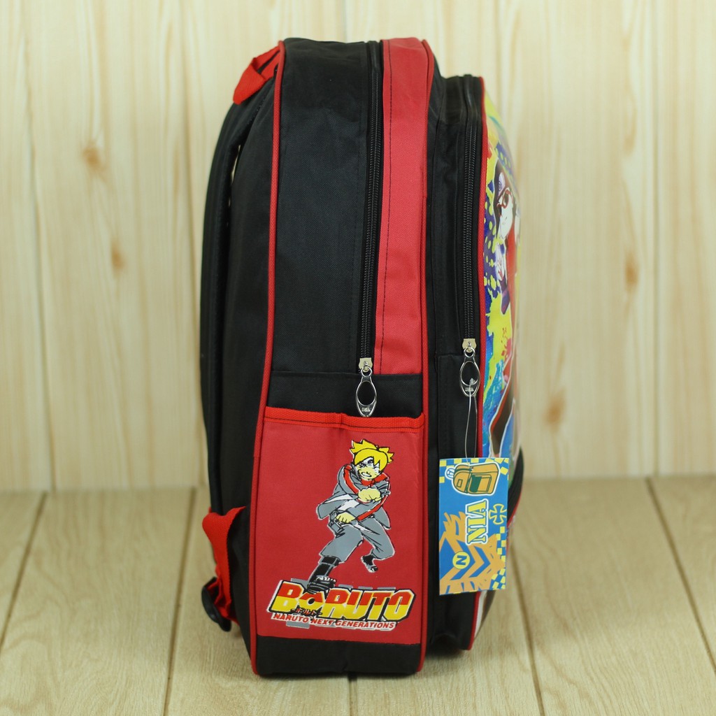 Tas Ransel Anak Laki Laki Motif Karakter Naruto Merah Tas Sekolah Kece Bahan Tebal Kuat Berkualitas