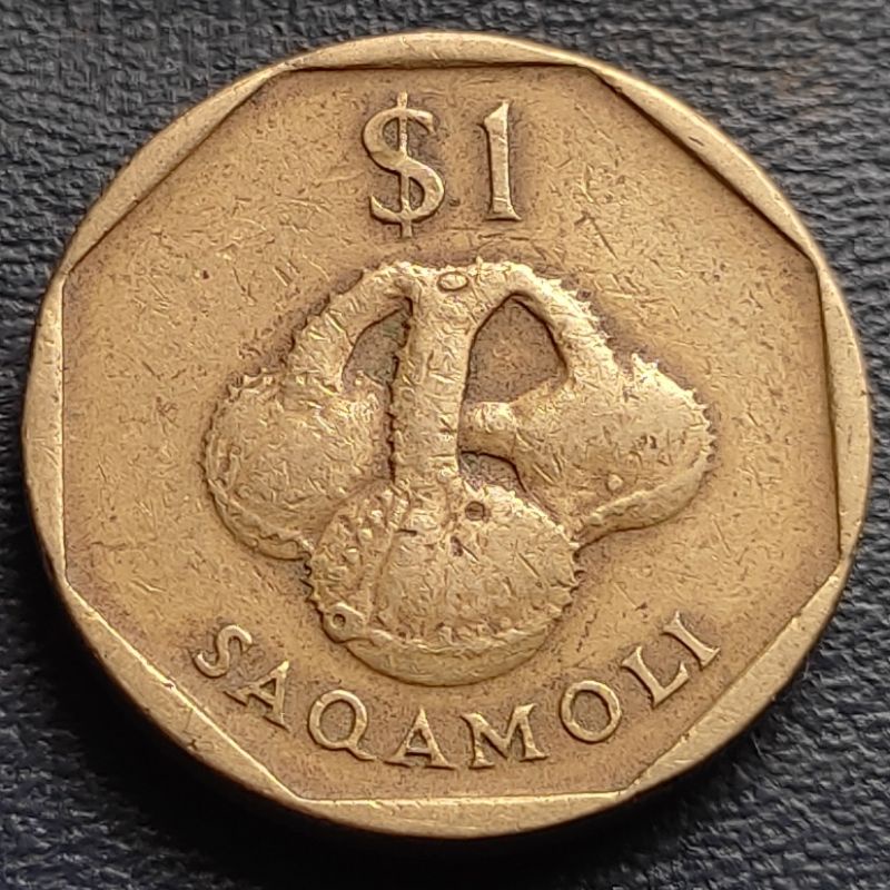 Uang Koin Kuno Luar 1 Dollar Fiji Tahun 1995