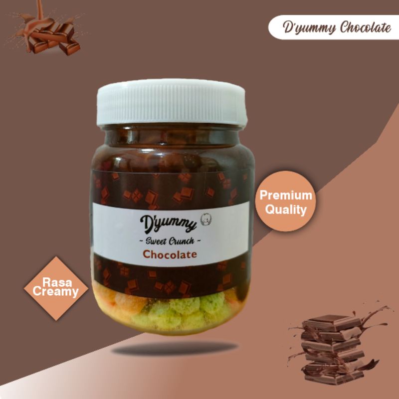 

Cokelat Lumer In jar | D'yummy sweet crunch rasa COKELAT