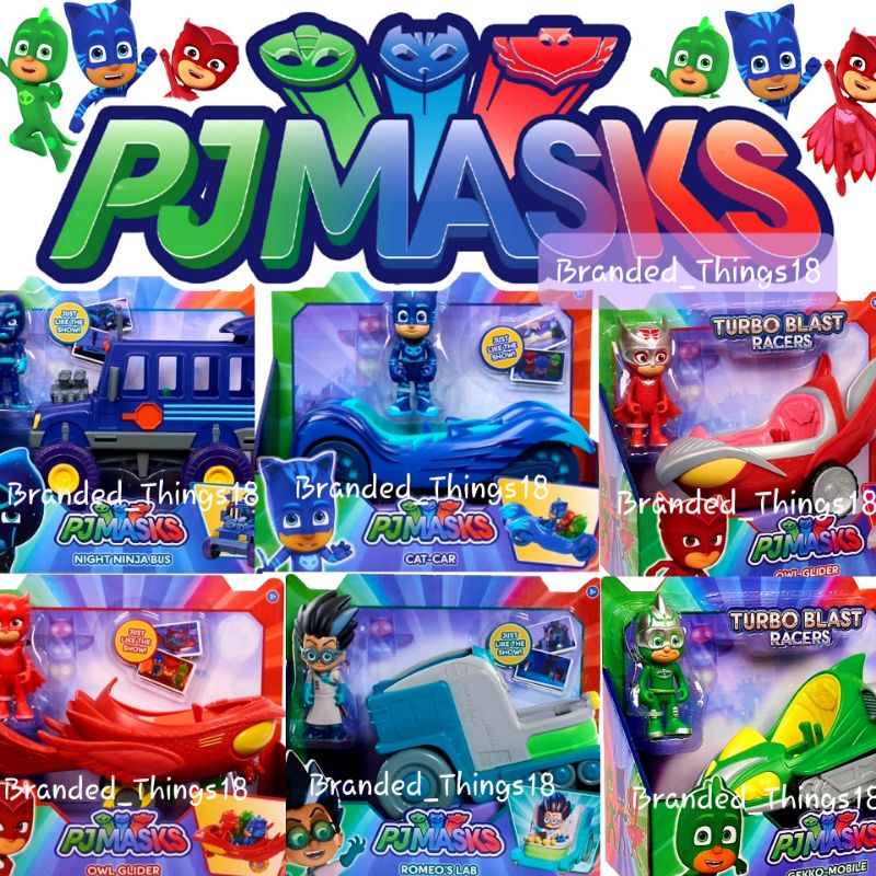 PjMasks Ship Car Turbo Hero Blast Pj Masks Car Vehicle PjTransporter Hatch Ramp Mini CatCar Cat Car 