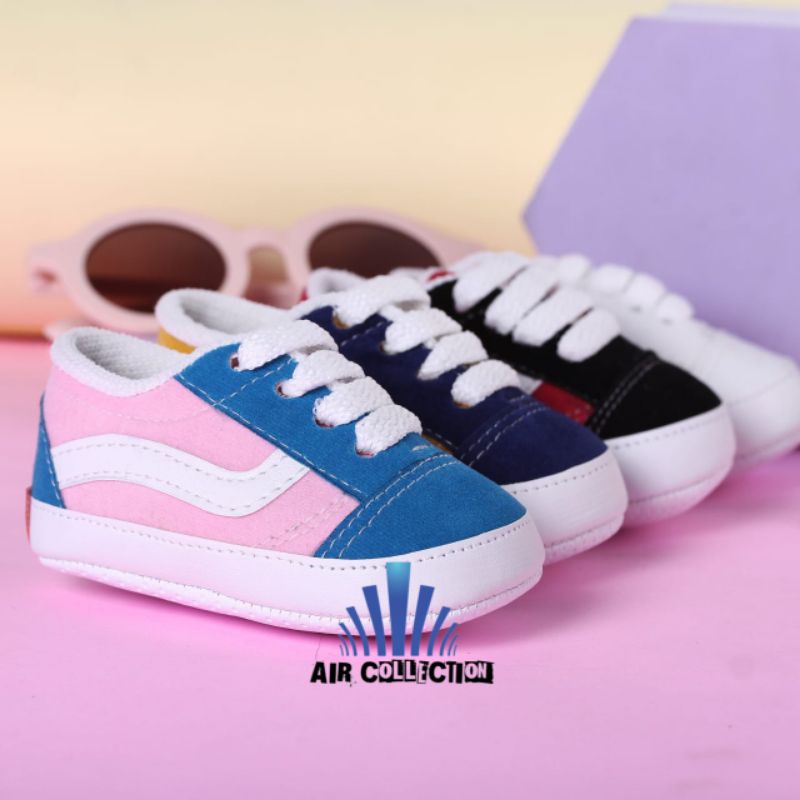 Sepatu Bayi Perempuan Laki-laki Umur 0 3 6 9 12 Bulan Prewalker Sneakers Baby Belajar jalan - Air Collections