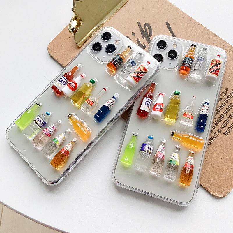 Casing iPhone 13 12 11 Pro MAX Mini X XS MAX XR SE 2022 2020 7 8 Plus Motif Botol Minum