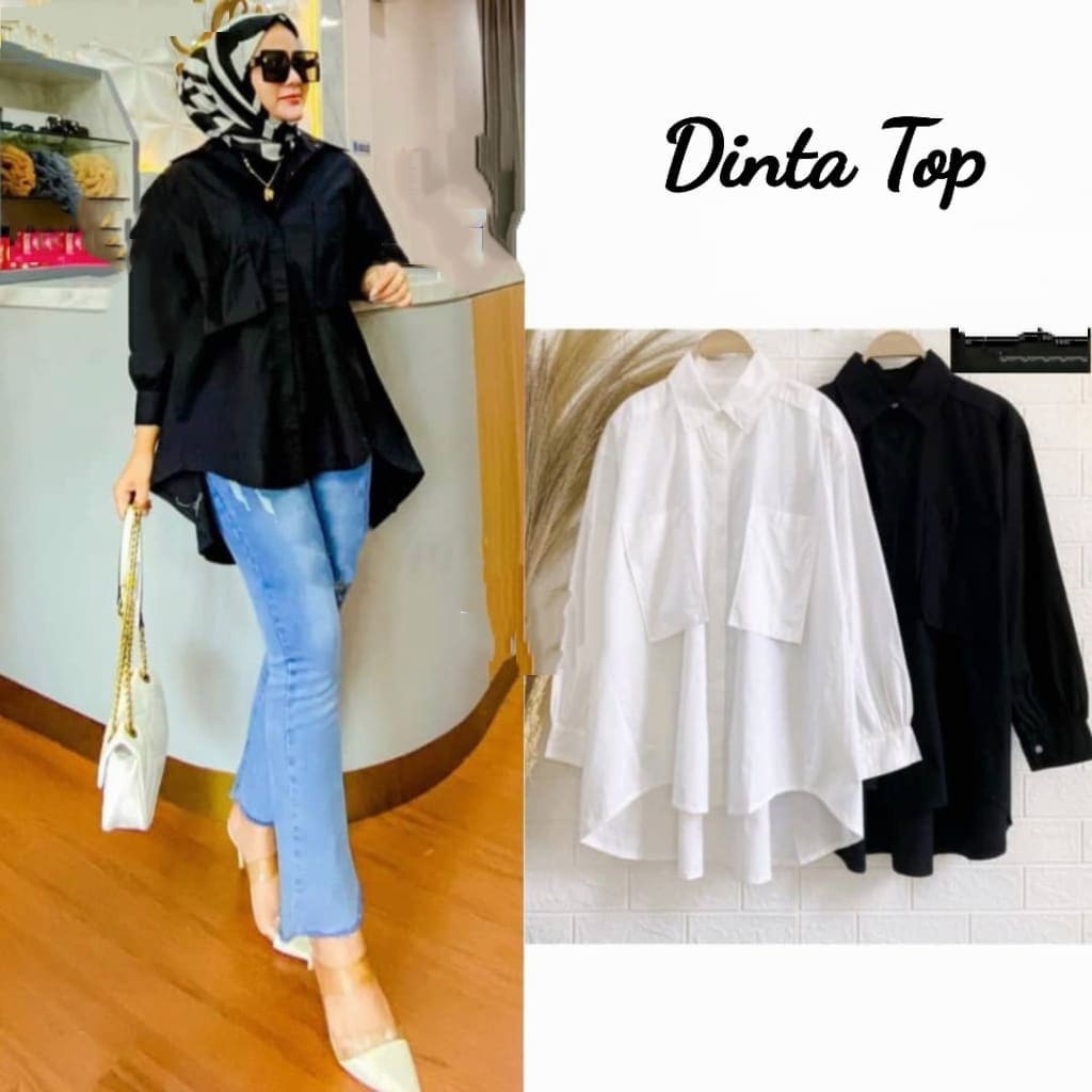 DINTA TOP BLOUSE BL KATUN RAYON LD 110 CM Blouse Kekinian OOTD Blouse Wanita Korean Style BAJU BLOUSE WANITA PAKAIAN WANITA BLOUSE ATASAN WANITA 2022