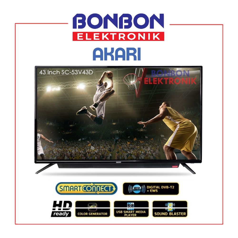 Akari LED Digital TV 43 Inch SC-53V43D Smart Connect 53V43