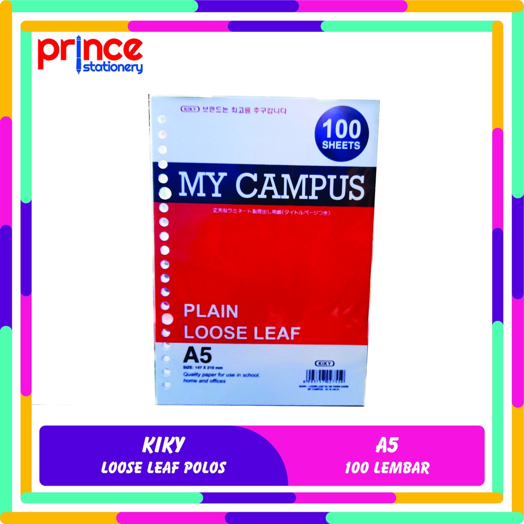 

KIKY LOOSE LEAF POLOS A5 100 LEMBAR