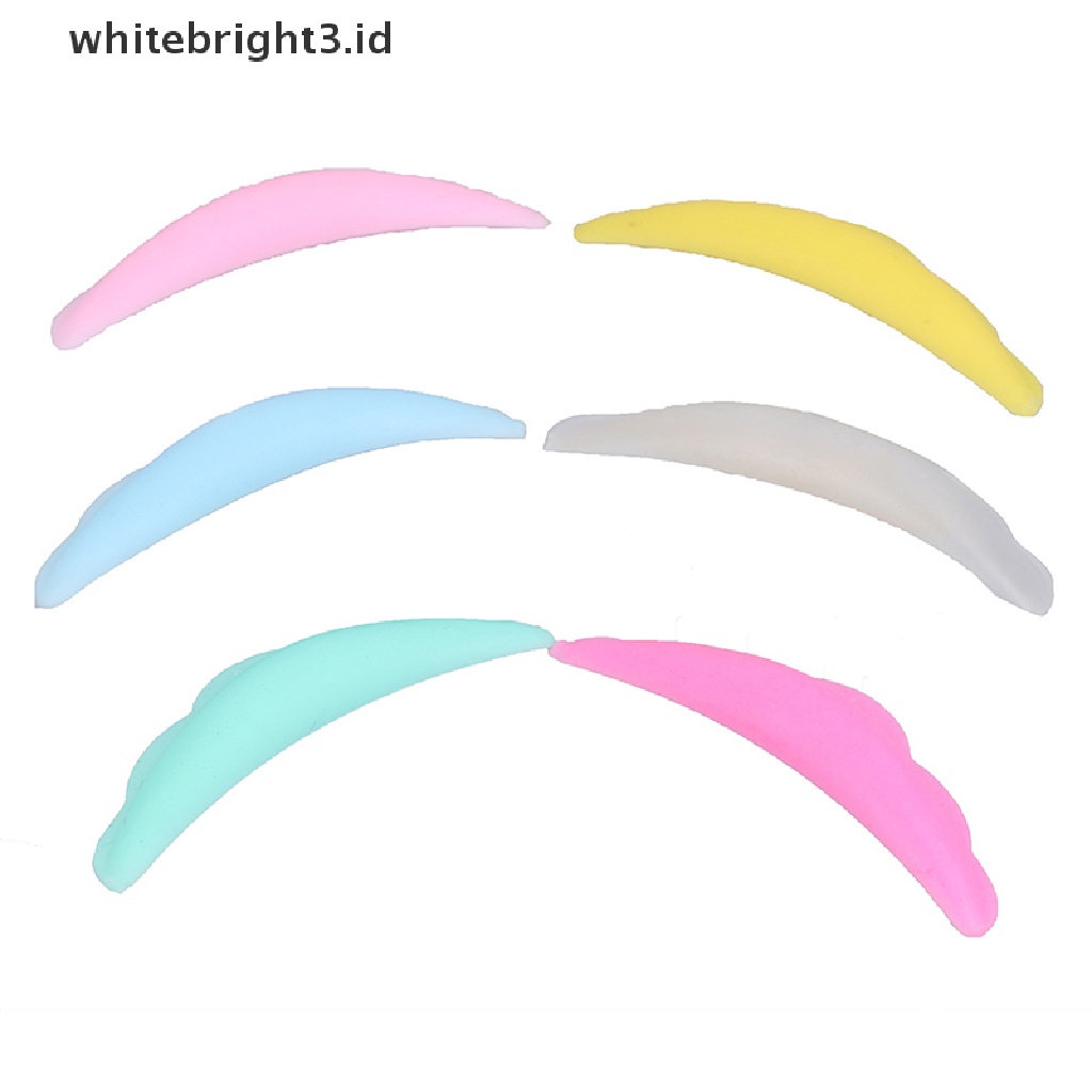 (whitebright3.id) 5 Pasang Pad Silikon Pelindung Pengangkat Bulu Mata Ukuran XS S M L XL