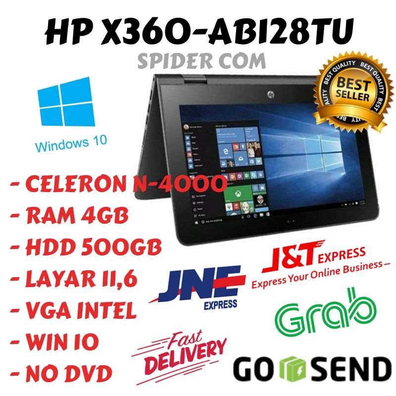 HP PAVILION X360 11 AB128TU AB129TU - Intel N4000 4GB 500GB W10 HD TS