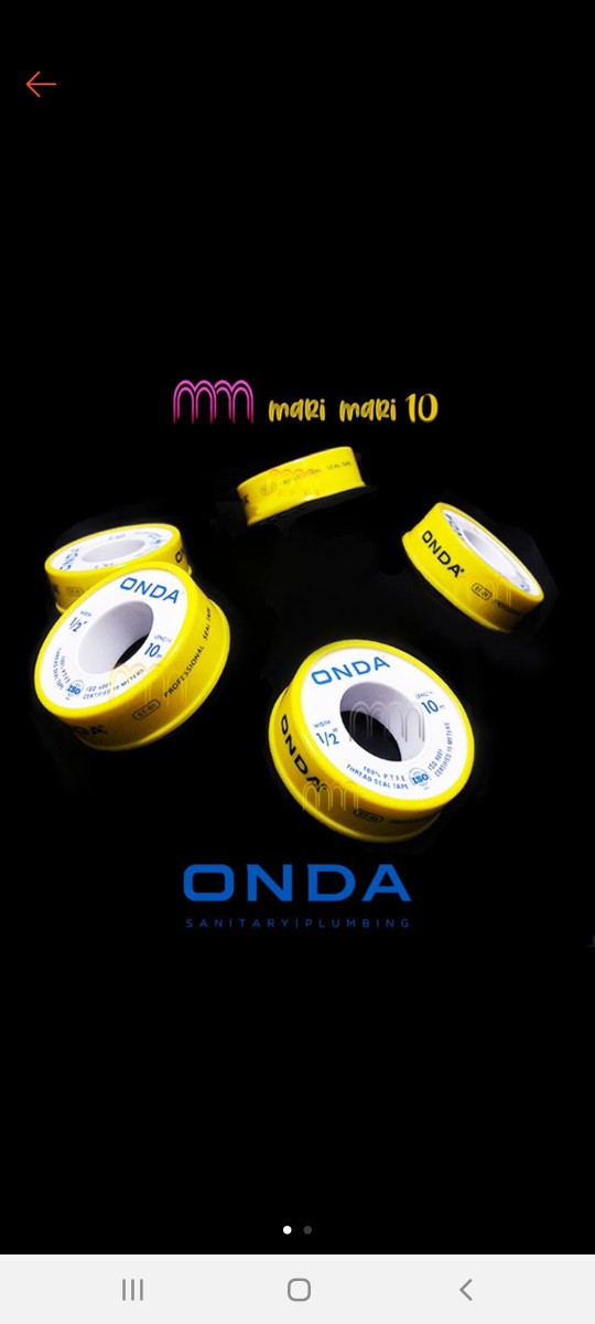 Seal Tape Onda Isolasi Selotip Keran 12mm 10 Meter