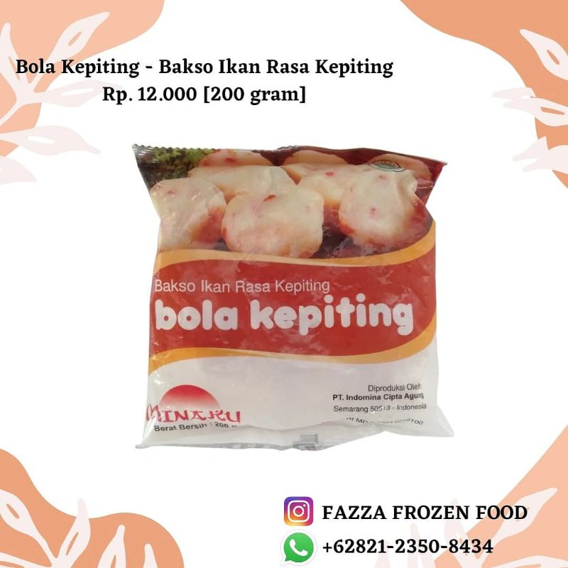 

Bola Kepiting - Bakso Ikan Rasa Kepiting