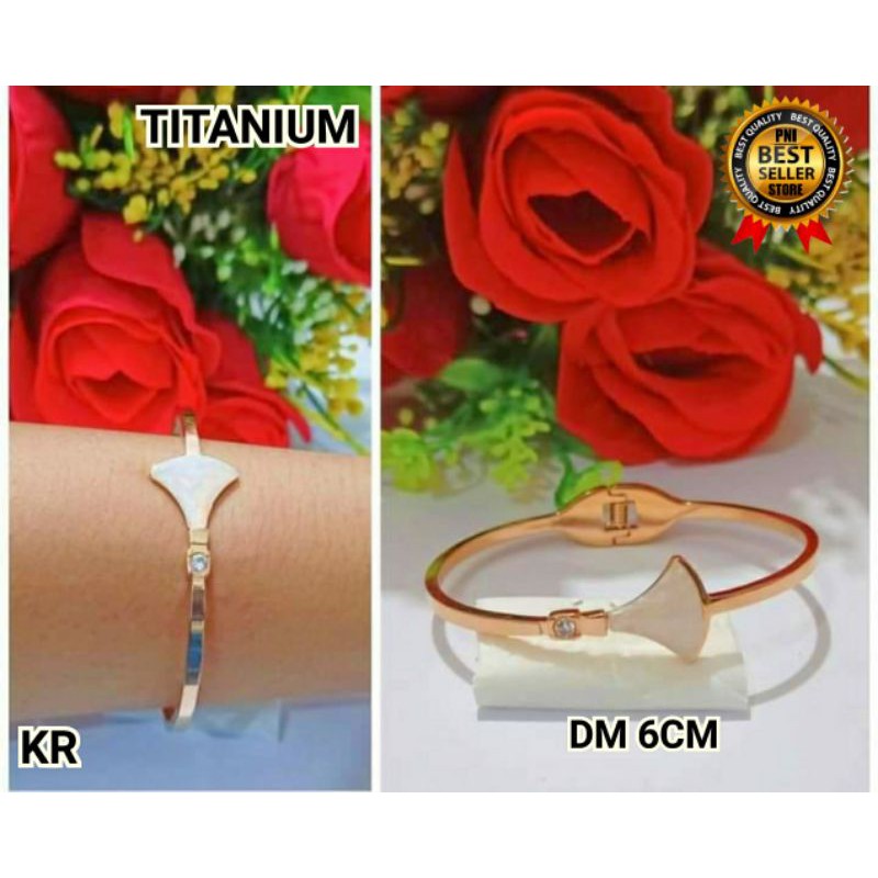 GELANG TANGAN WANITA TITANIUM ASLI BERMACAM MOTIF PILIHAN MODEL DAN BENTUK NYA