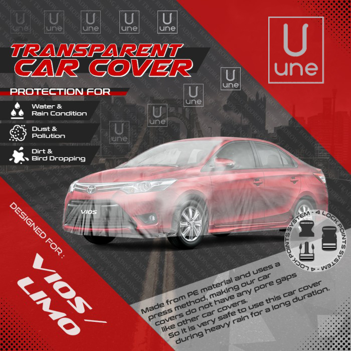 Cover Mobil Vios/Limo Plastik Transparan PE Waterproof