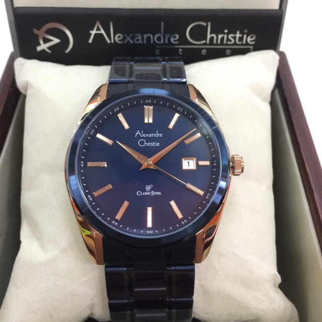 JAM PRIA ALEXANDRE CHRISTIE 8514 BIRU GOLD