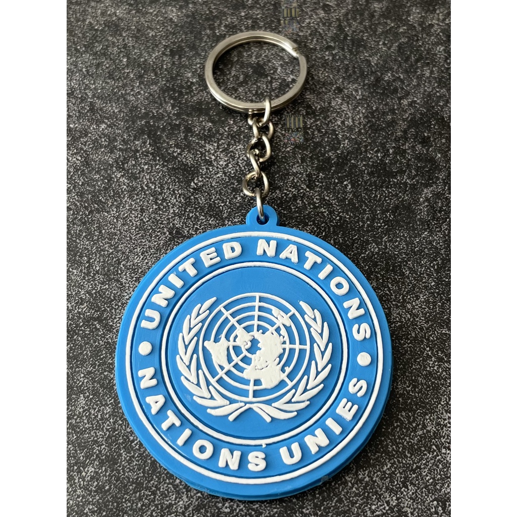 Gantungan Kunci PBB Karet | Keychain | Gantungan Kunci Karet United Nations