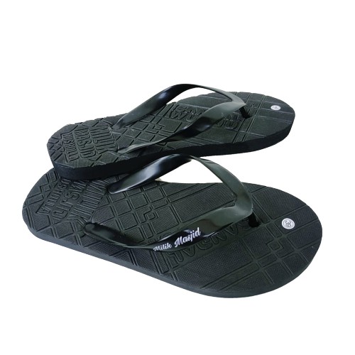 Sandal wudhu emboss Hitam sandal masjid sendal musholla sandal bakiak wudhu  - Raqilla Shop