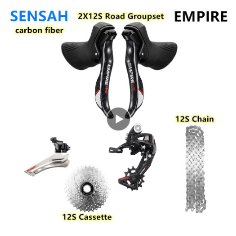GROUPSET SENSAH EMPIRE PRO 2 X 12 SPEED - CARBON - 11-32