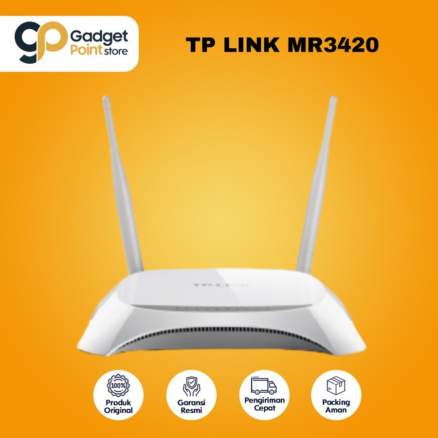 TP - LINK MR3420 300Mbps 3G/4G Wireless N Router  TL MR3420  - Garansi 1 Tahun