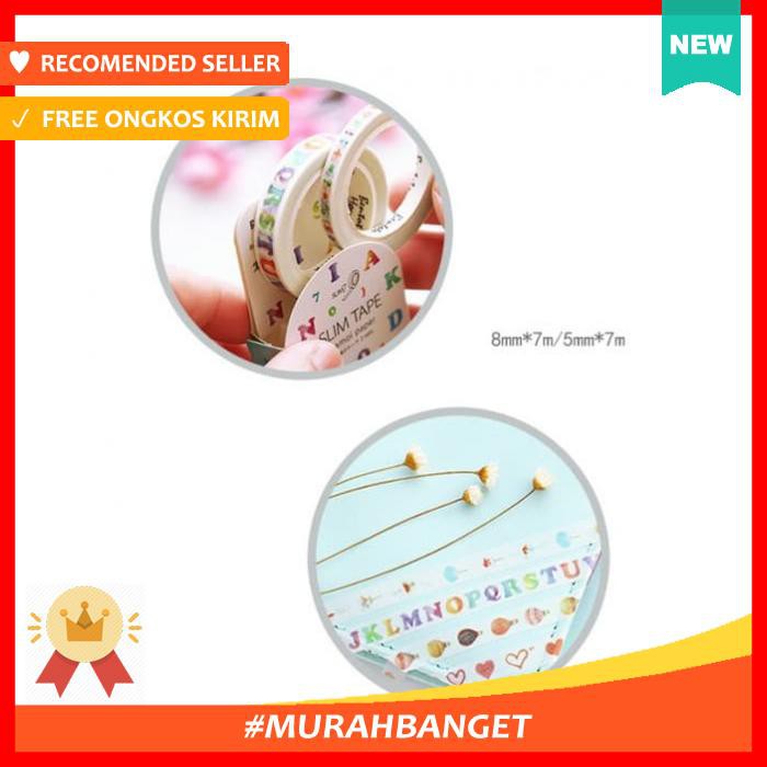 

Selotip & Double Tape - 2Pcs/Set Kamoi Paper Slim Masking Washi Tape Selotip Kertas Lucu