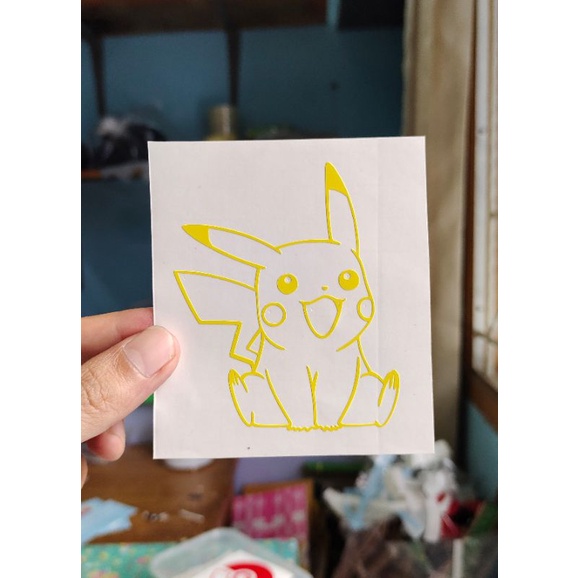 

stiker Pikachu pokemon custom cutting stiker anime murah