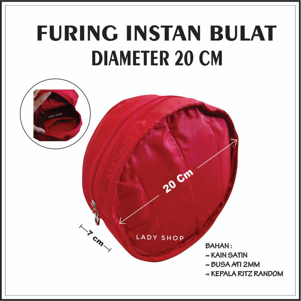 Inner Tas Bulat Instan Diameter 20 cm / furing tas instan bulat D20