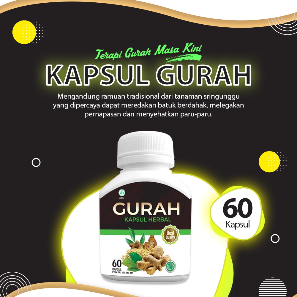Kapsul Obat Herbal Gurah Mengatasi  Gangguan Pernapasan, Batuk Berdahak , Tidur Mendengkur / Ngorok-5