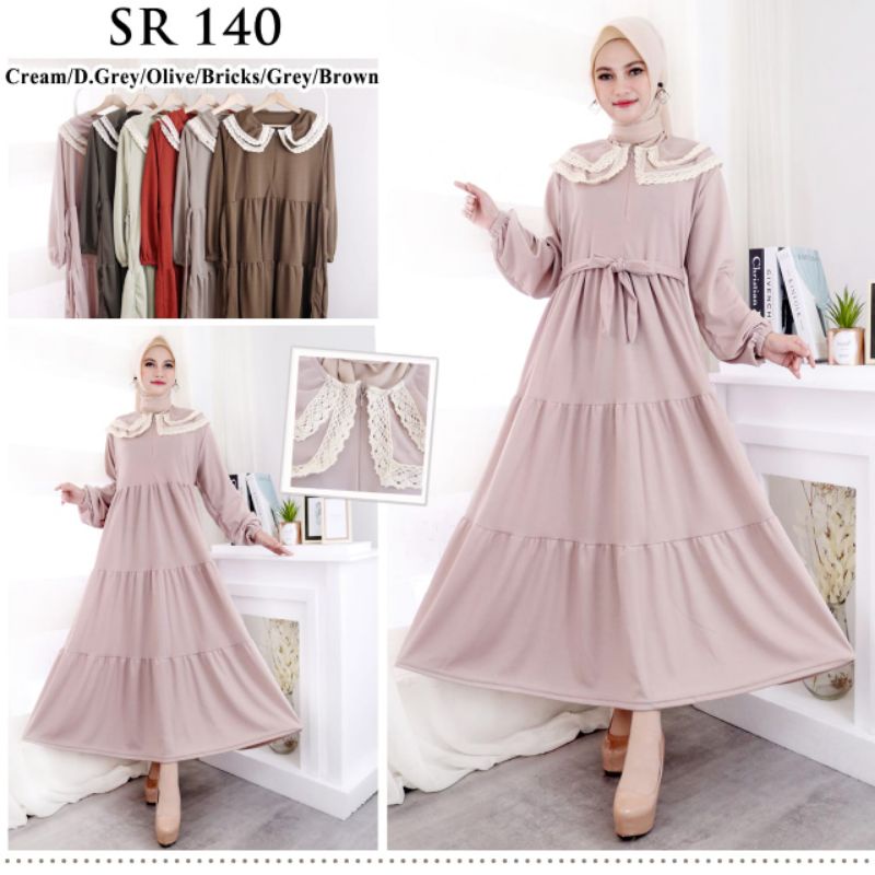 GAMIS VOXY// GAMIS BUSUI LEHER RENDA DAN TALI PINGGANG // GAMIS SANTAI REMAJA