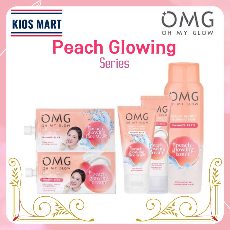 OMG Oh My Glow Peach Glowing Series | Peach Plumply Glowing Skin | Cream | Face Wash | Toner