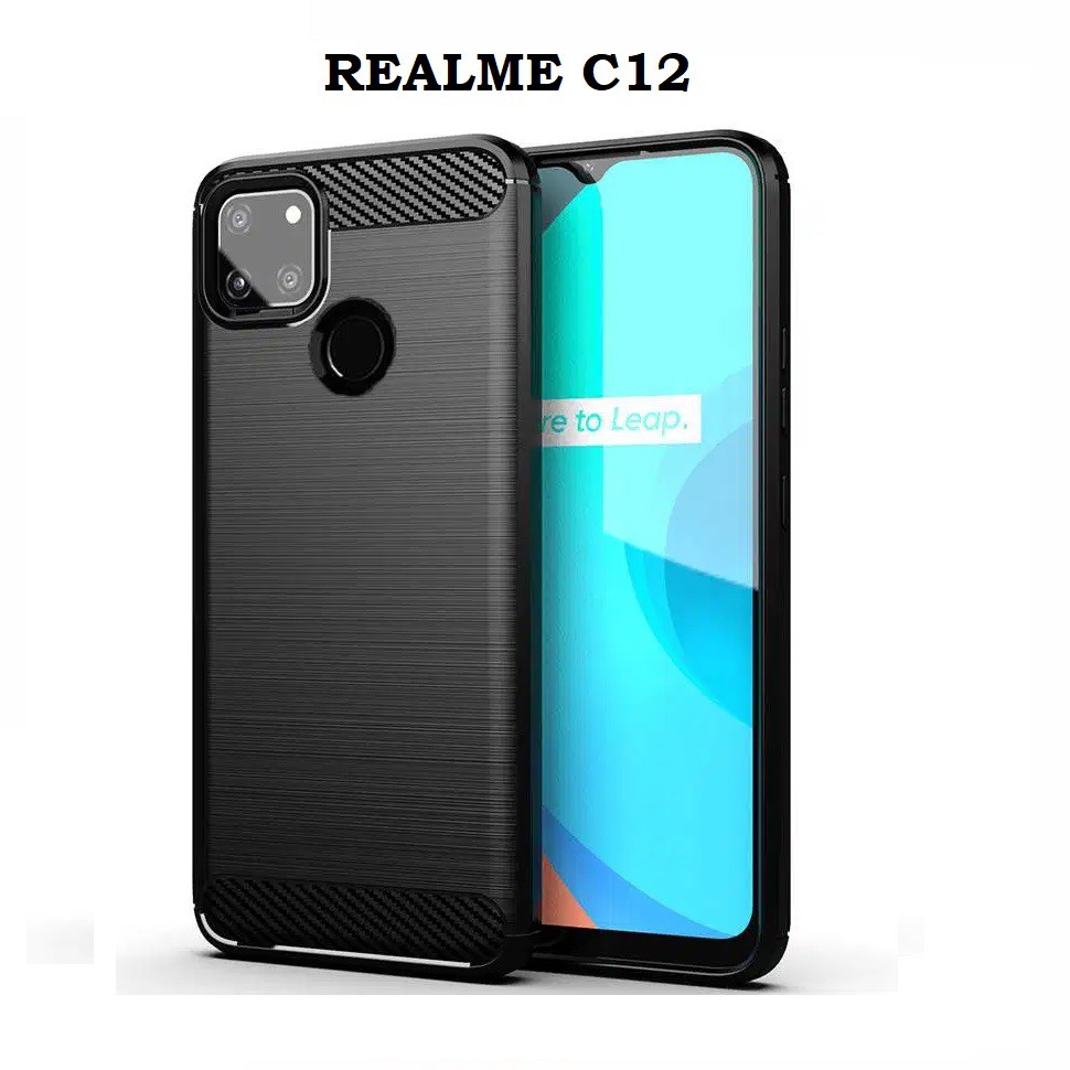 TAZIO CASE REALME C12 | C21 | C25 | C25S IPAKY RUGGED ARMOR CARBON PREMIUM TPU