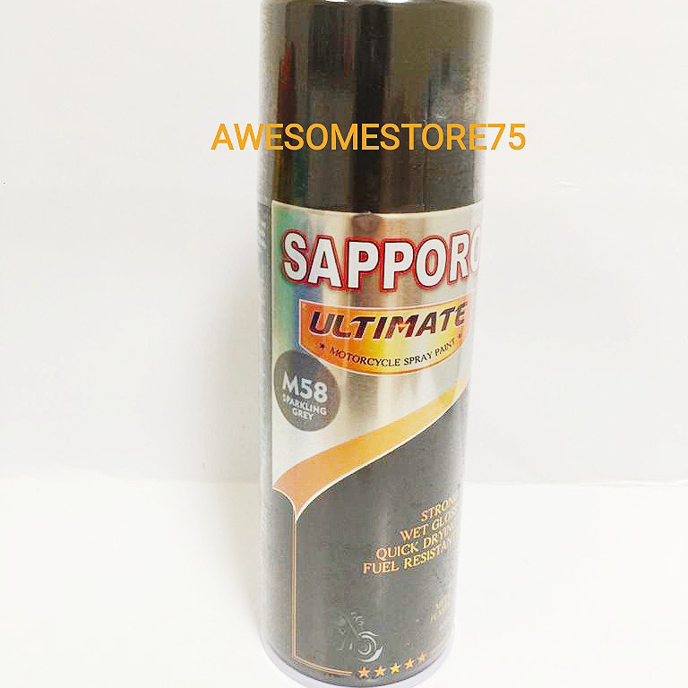 SAPPORO ULTIMATE M58 SPARKLING GREY Abu Silver Cat Semprot Pilox Pylox