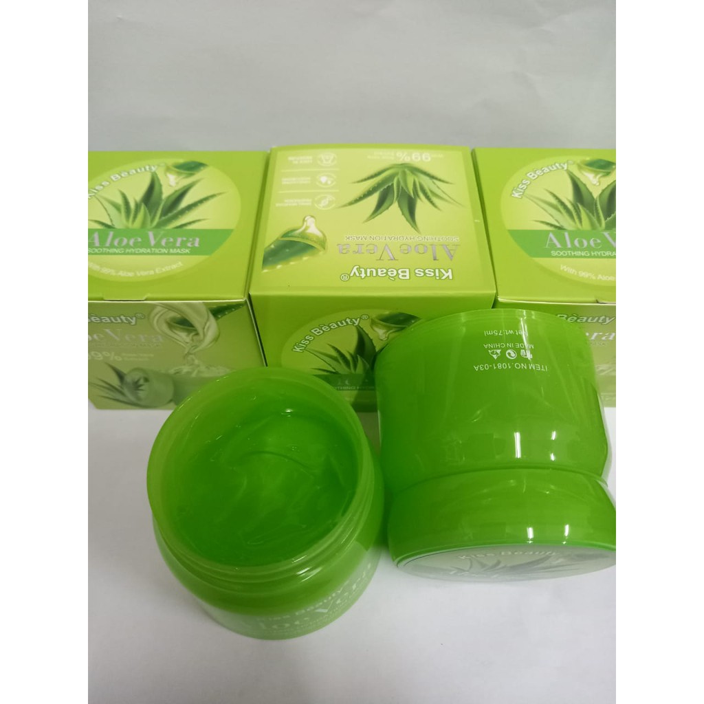 [PER 1 PCS] MASKER PELEMBAP WAJAH KISS BEAUTY ALOE VERA NO.1081-03A