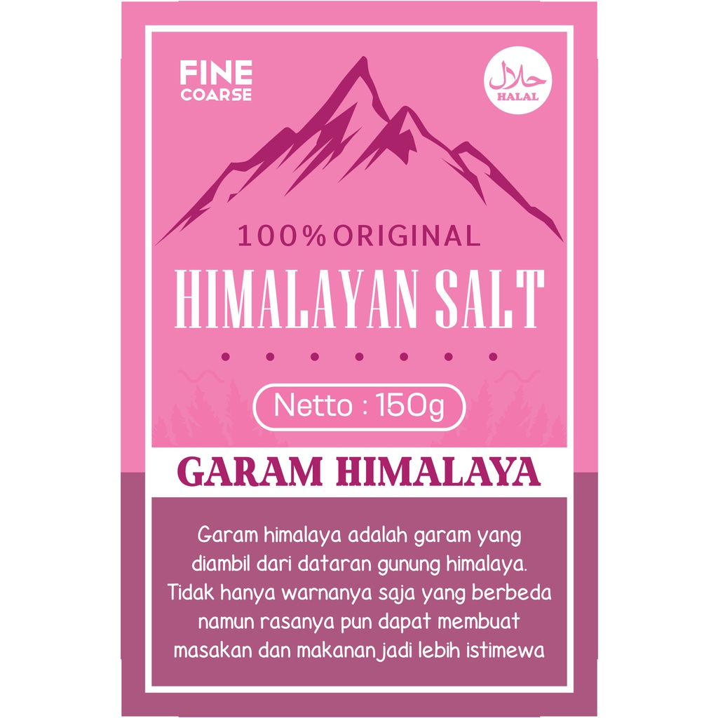 

himalayan salt - pink salt - garam himalaya 150 gram