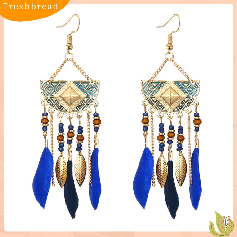 Fresh| Anting Kait Gantung Statement Desain Kipasmanikmanikbulurumbai Gaya Bohemian Untuk Wanita