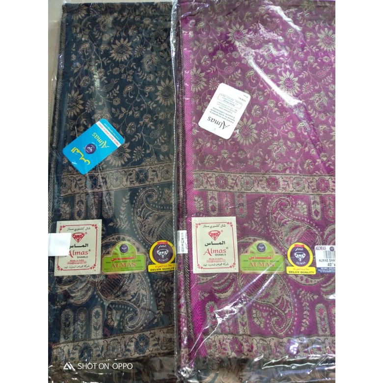 SORBAN ALMAS SHAWL PREMIUM QUALITY SORBAN BORDIR KEMBANG