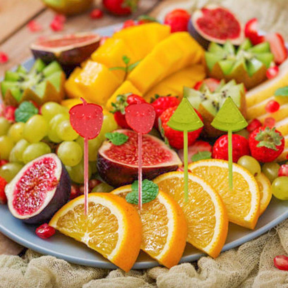 Top 20/25pcs Fruit Pick Dekorasi Snack Kue Multi style Dessert Fruit Vorken Dekorasi Pesta