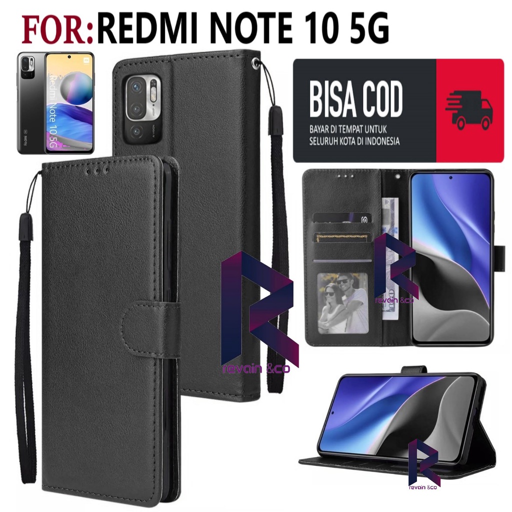 XIAOMI REDMI NOTE 10 5G CASE FLIP WALLET LEATHER KULIT PREMIUM SARUNG BUKA TUTUP FLIP CASE REDMI NOTE 10 5G