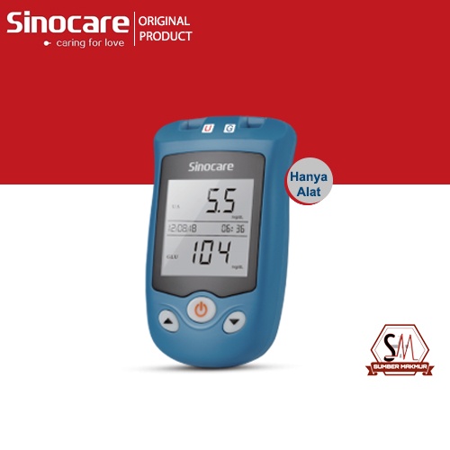 Alat Cek Gula Darah &amp; Asam Urat Sinocare Safe AQ UG (Hanya Alat)