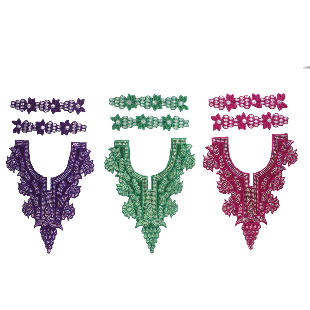 Kerah Renda Bordir Full Payet Model S12585 OA