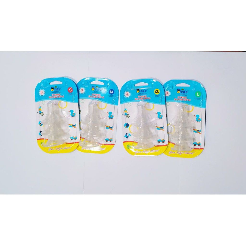 Dodo Nipple Blister 2Pack/3Pack Slim Neck - Nipple Botol Bayi