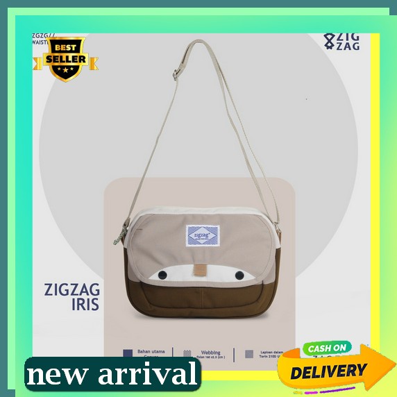 0 Zigzag Iris - Slingbag Wanita - Pria / Tas Slempang Kanvas Premium