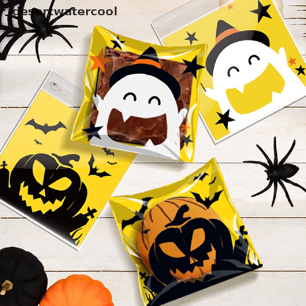 Deid 100PCS Kantong Plastik Tempat Permen / Biskuit / Snack Untuk Halloween