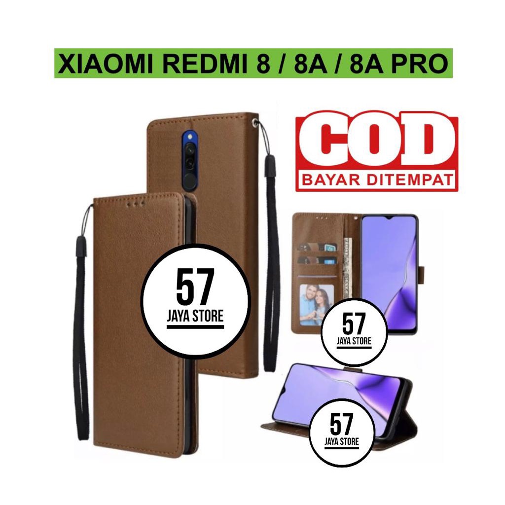 Flip Case Xiaomi redmi 8 / 8A / 8A pro Flip Dompet Casing HP Wallet Leather cover