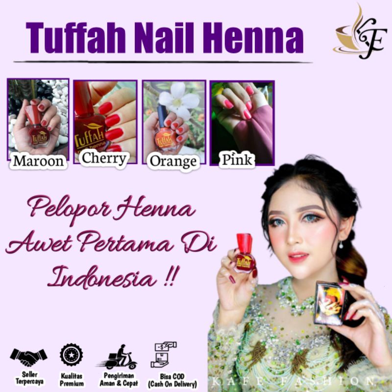 Kutek Halal Kuteks Muslimah Tuffah Nail Henna Bisa Grosir COD Hena Kuku Awet Tufah Original Murah Bukan Cat