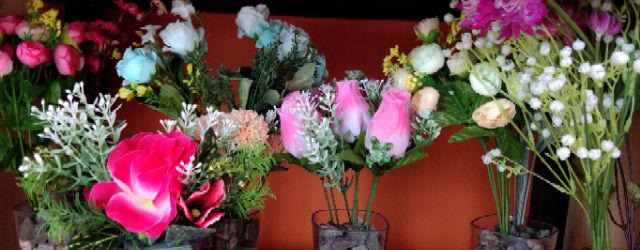 Bunga Plastik Kelereng Besar