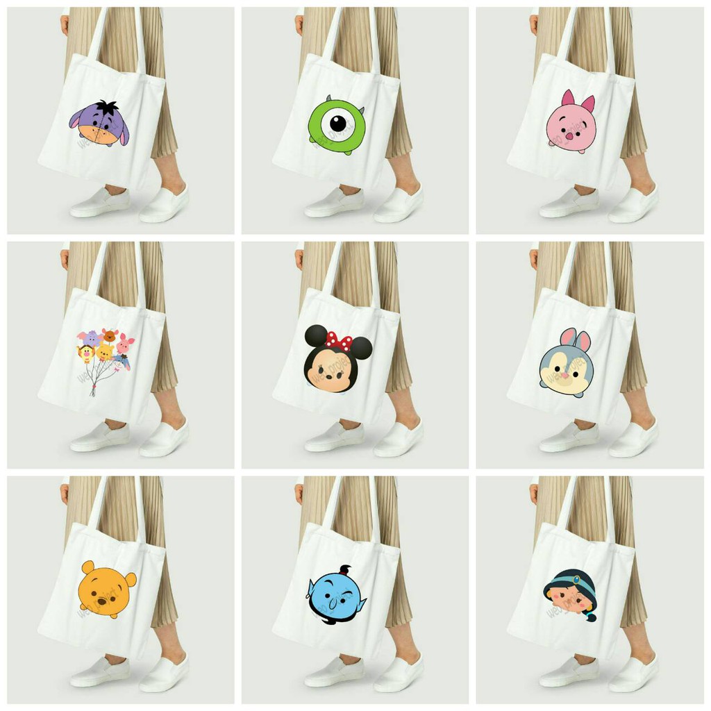 TOTE BAG KANVAS / TOTE BAG WANITA / TOTE BAG TSUM-TSUM