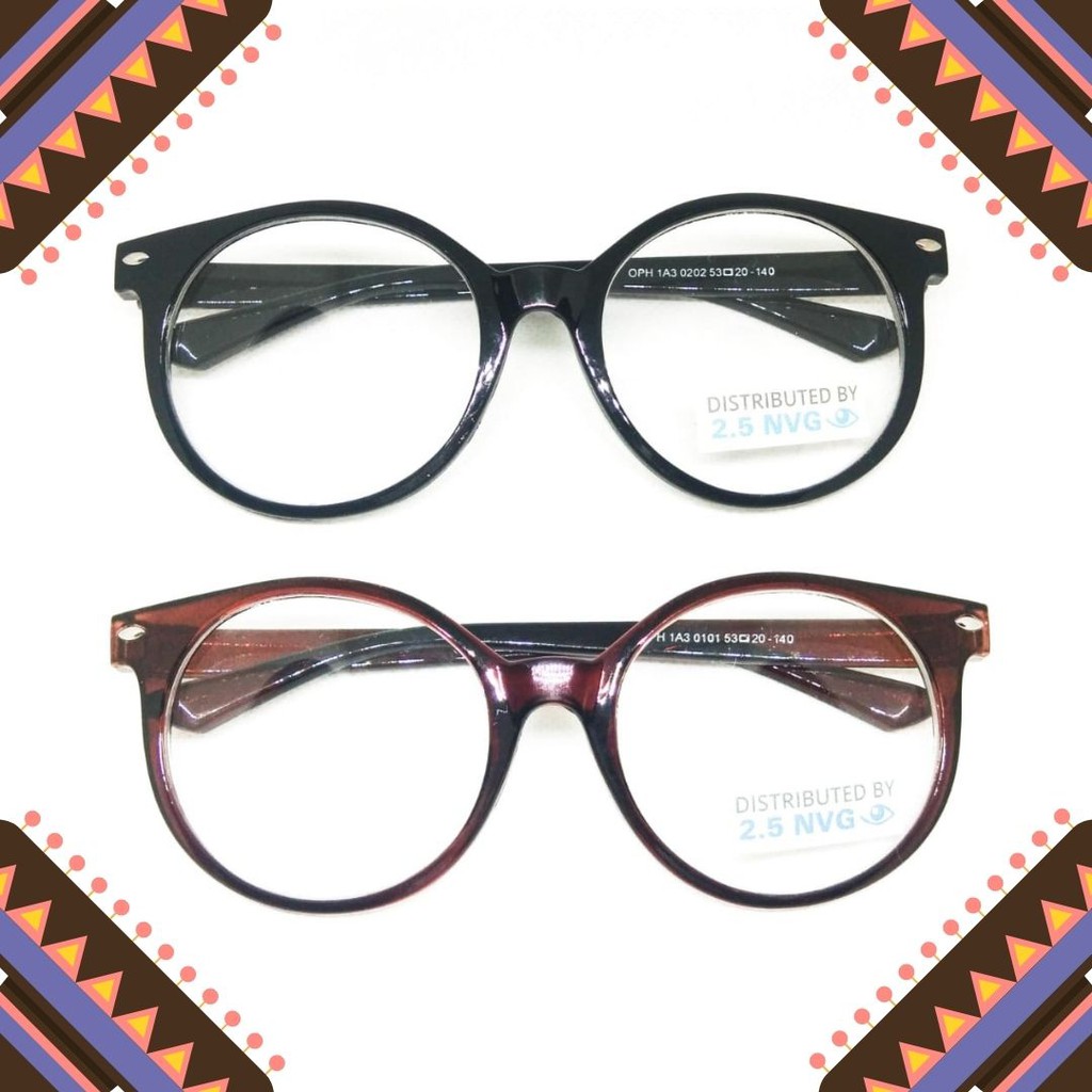 Frame Kacamata wanita bulat besar