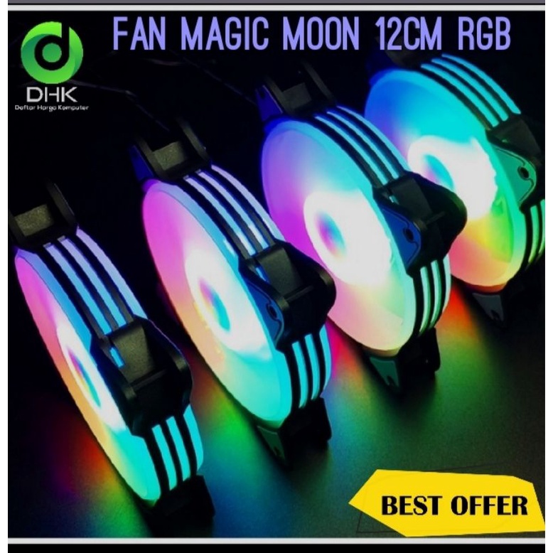 fan casing magic moon 12cm AUTO RGB silent cooler fan casing COOLMOON