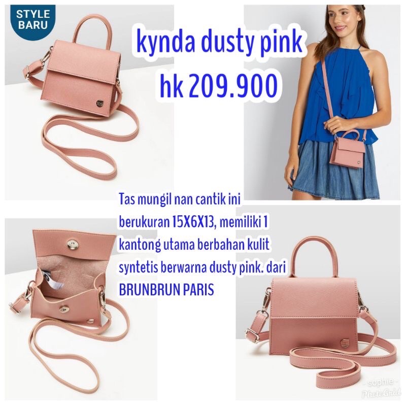 TAS KYNDA DUSTY PINK BRUNBRUN PARIS