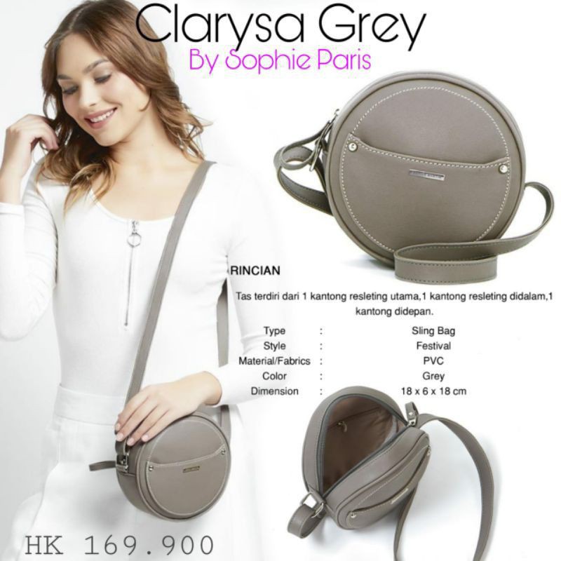 TAS WANITA CLARYSA GREY BY SOPHIE MARTIN PARIS